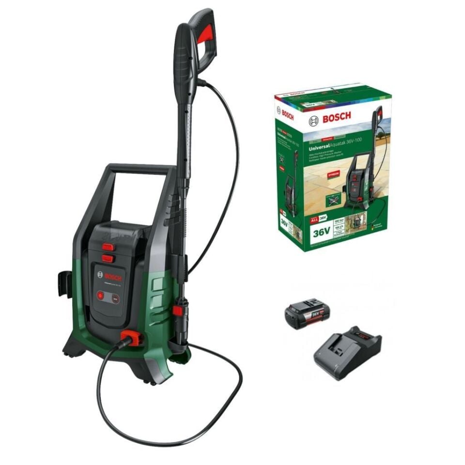 Bosch UniversalAquatak 36v-100 Akülü Yüksek Basınçlı Yıkama Makinesi 1x4 Amper 06008C7002
