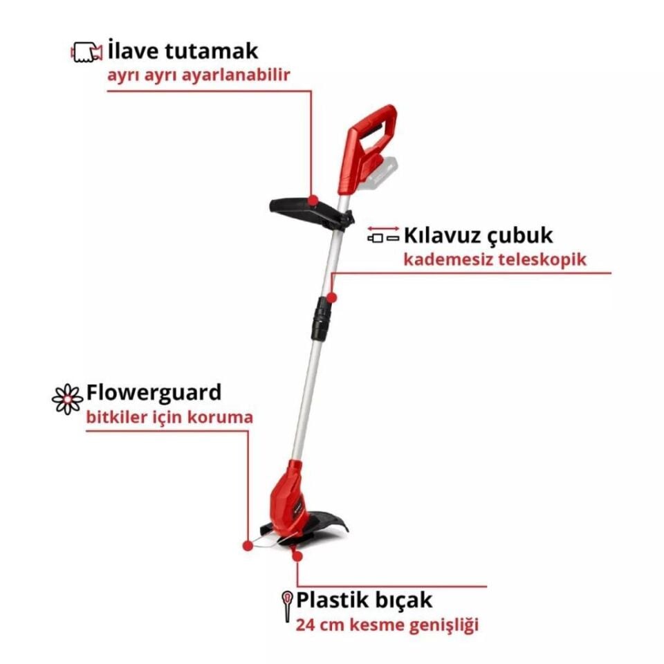 Einhell GC-CT 18/24 Li Solo Akülü Kenar Kesme 3411123
