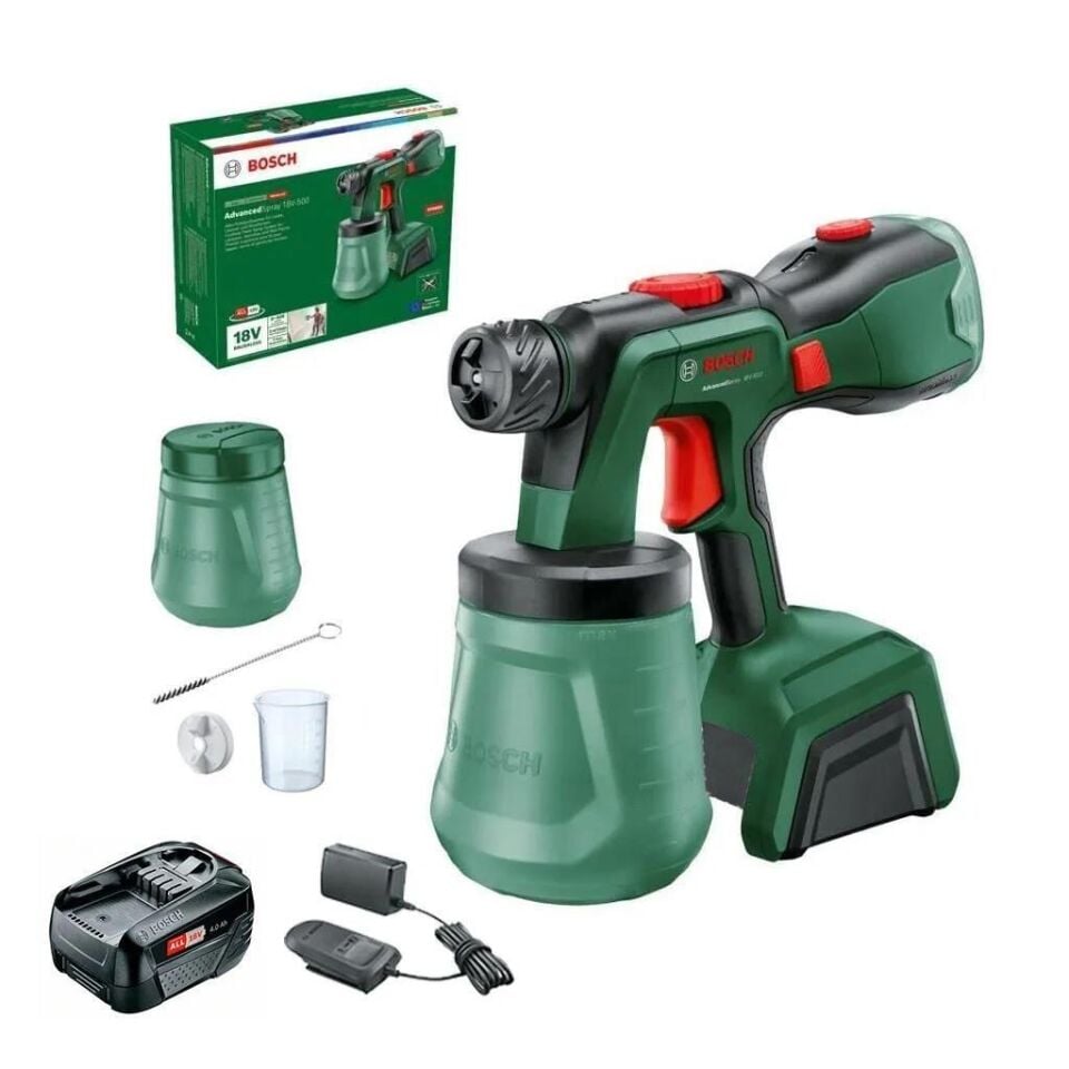 Bosch AdvancedSpray 18V-500 Akülü Boya Tabancası 1x4A 0603208201
