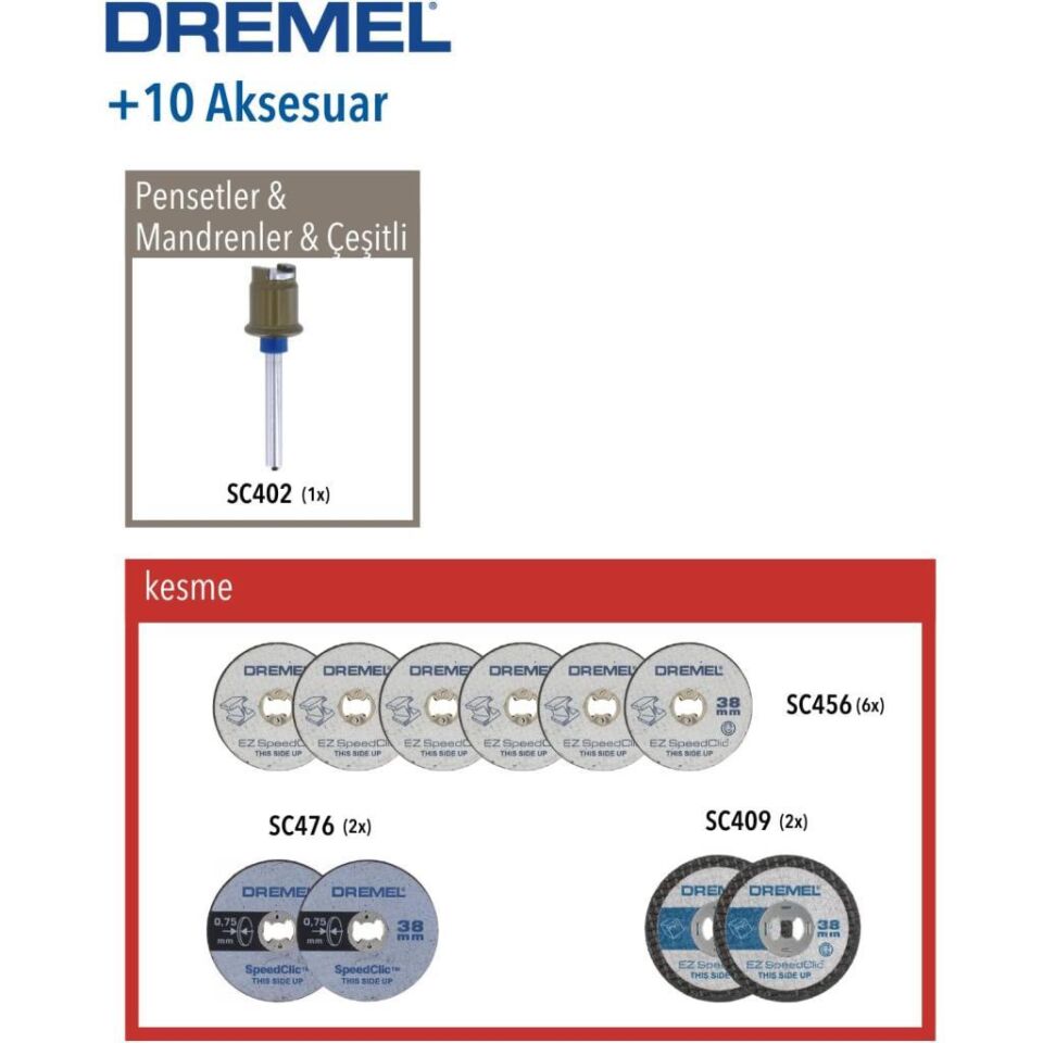 Dremel SC690 Kesme Aksesuar Seti 11 Parça 2615S690JA