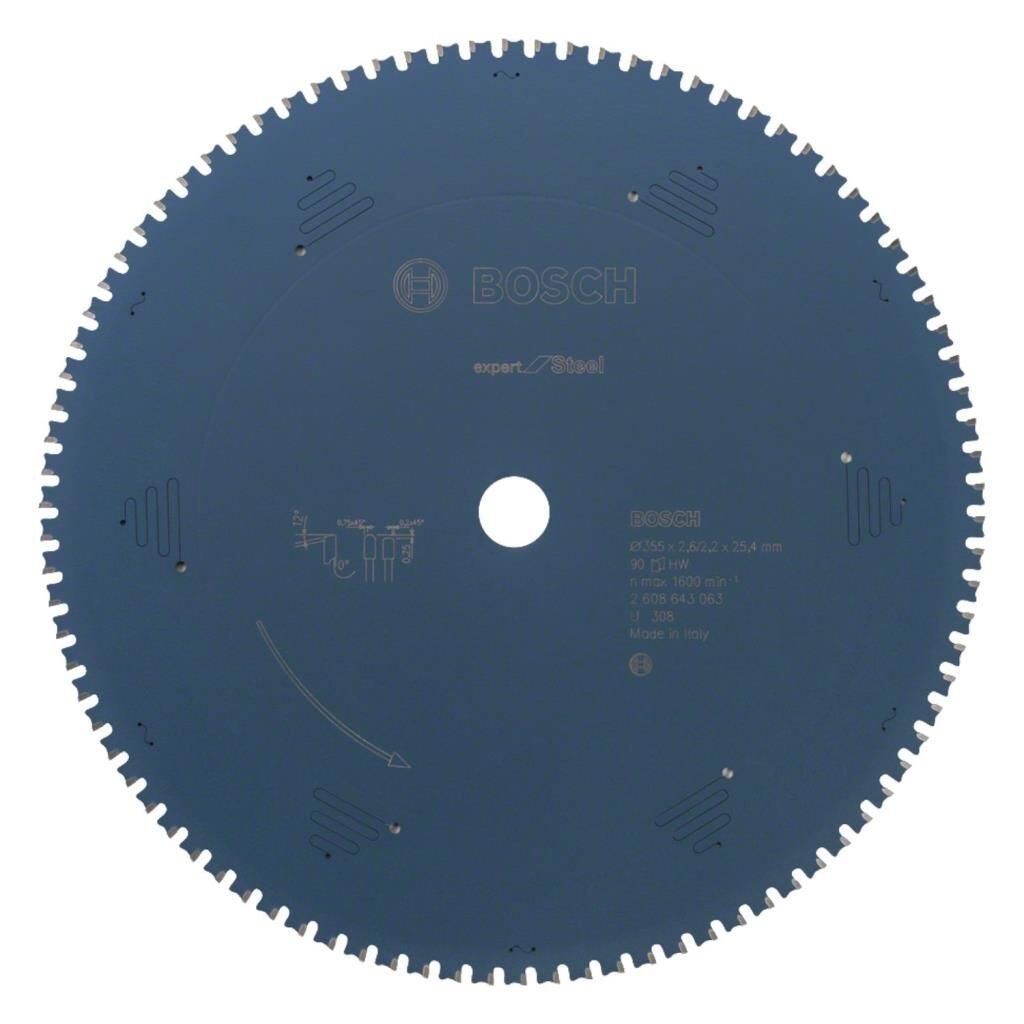 Bosch Expert For Steel 355 x 25.40mm 90 Diş Daire Testere Bıçağı 2608643063