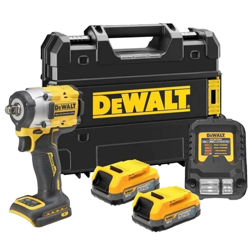Dewalt POWERSTACK Kömürsüz Akülü Somun Sıkma 610Nm DCF921E2T-QW 2x1.7 Ah