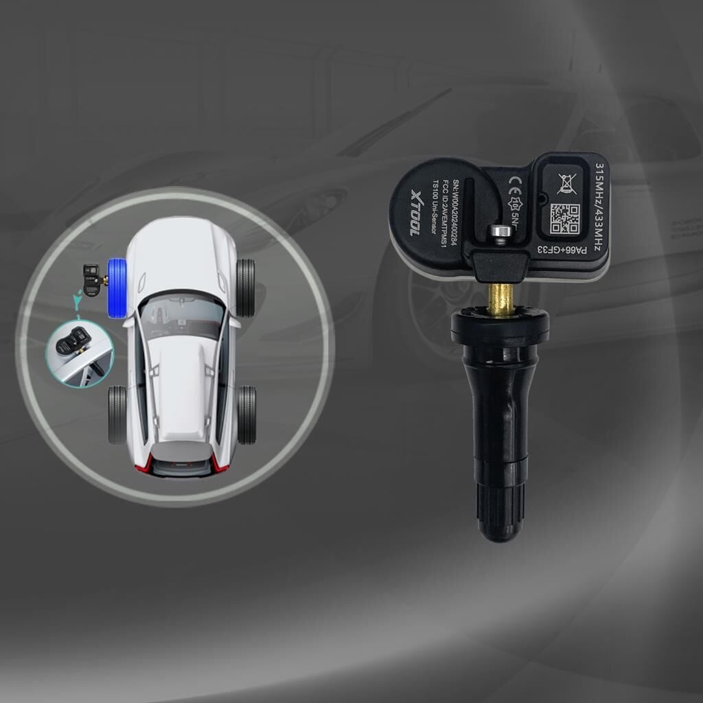 XTool TS100R Çift Frekanslı Kauçuk Versiyon Programlanabilir Lastik Basıncı İzleme Sistemi Sensörü