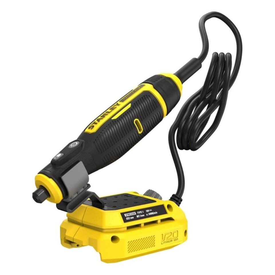 Stanley Akülü Mini Taşlama ve Gravür El Motoru (Akü Hariç) SFMCE030B-XJ