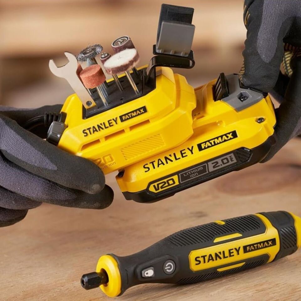 Stanley Akülü Mini Taşlama ve Gravür El Motoru (Akü Hariç) SFMCE030B-XJ