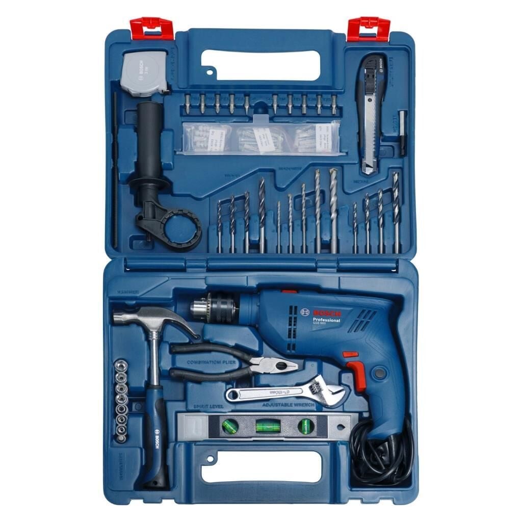 Bosch Gsb 600 Darbeli Matkap + 100 Parça Aksesuar 06011A0321