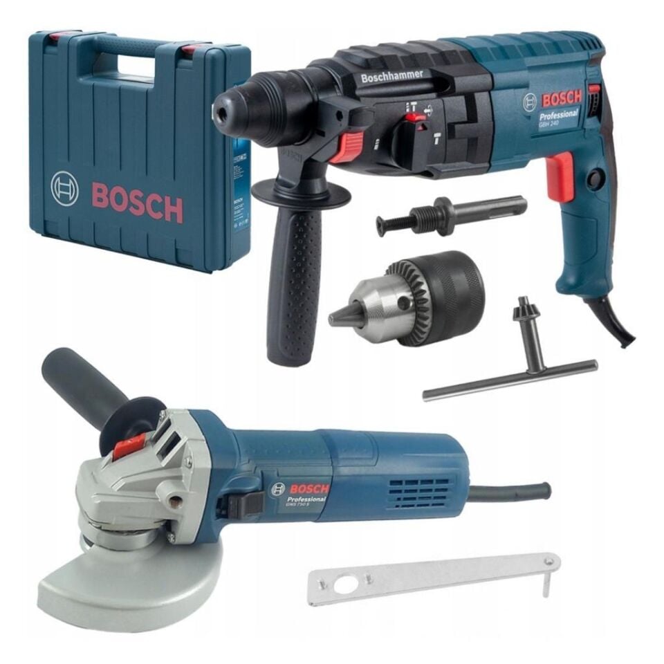 Bosch Gbh 240 Kırıcı Delici + Gws 750-125 Taşlama Set 0615990M8H