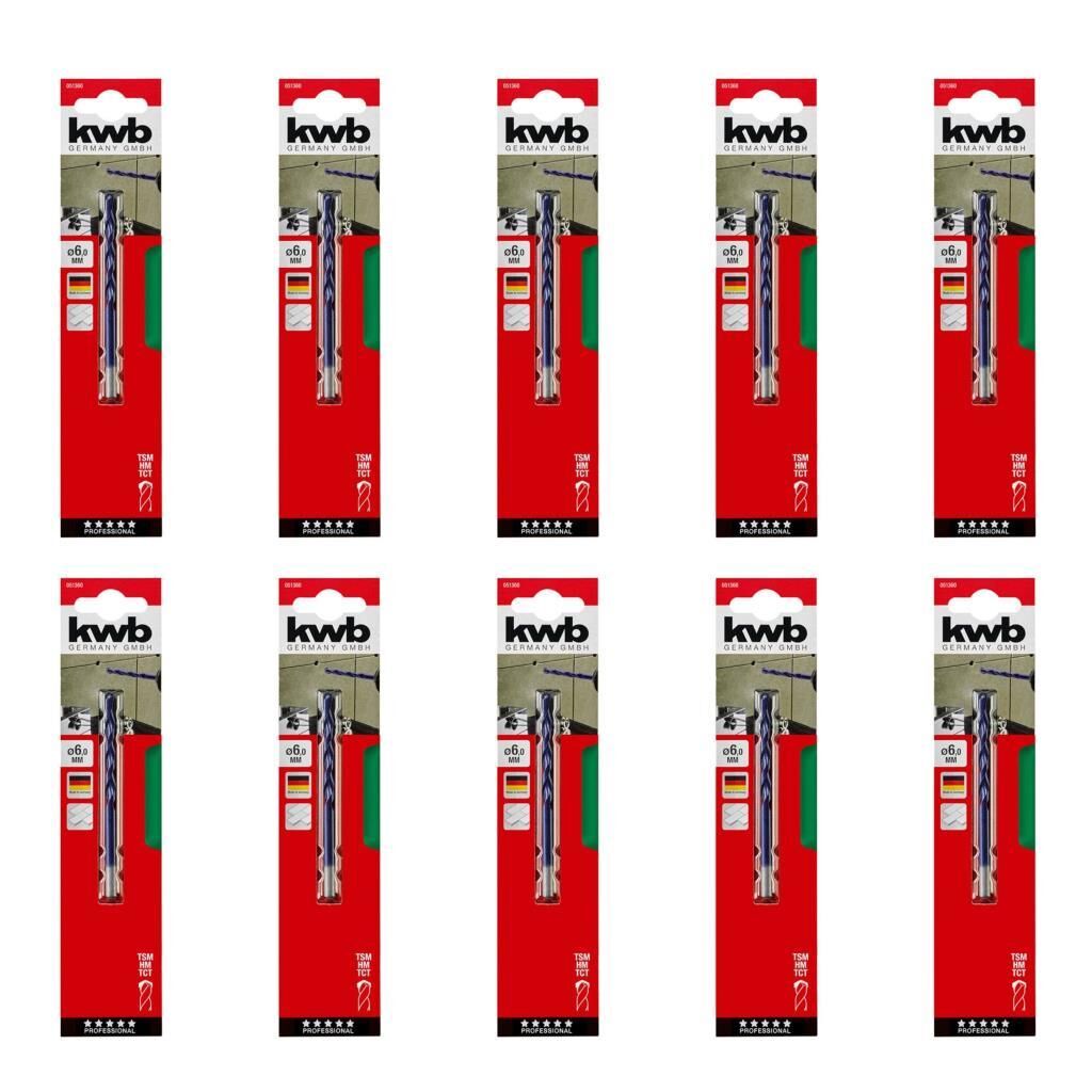 Kwb Sert Seramik Delme Matkap Ucu 6 mm x 10 Adet 49051360