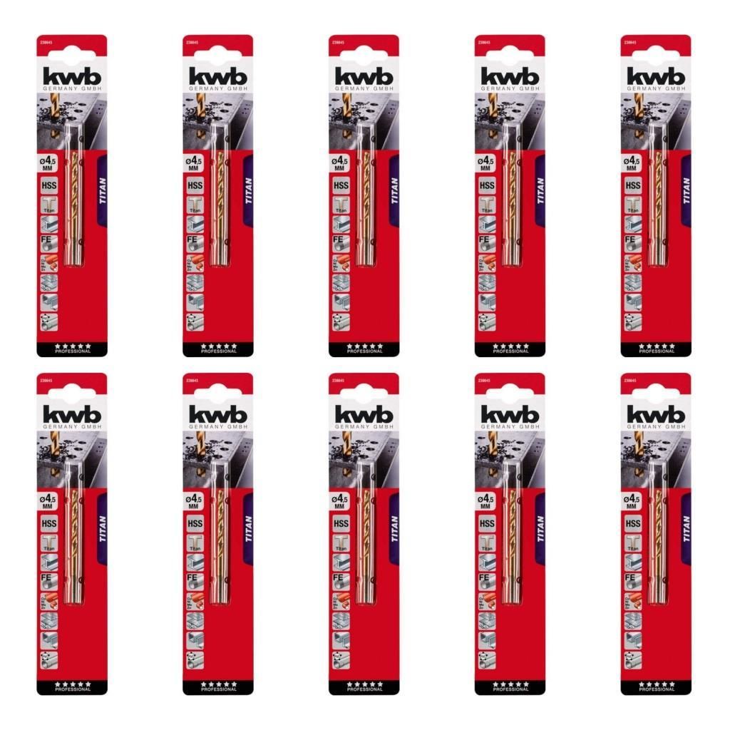 Kwb HSS Titanyum Metal Matkap Ucu 4,5mm x 10 Adet 49238645