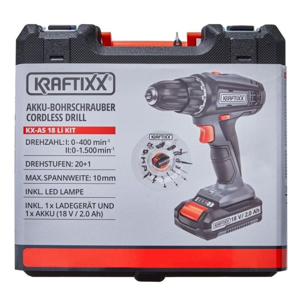 Kraftixx by Einhell KX-AS 18 Li Kit Akülü Darbesiz Vidalama Matkap 1x2 Amper 4514000