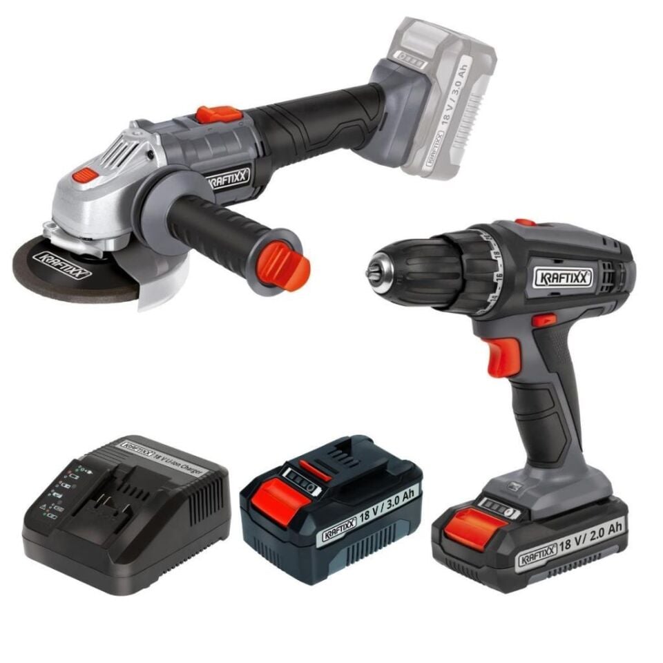 Kraftixx by Einhell Akülü Vidalama ve Taşlama Seti 2+3 Amper