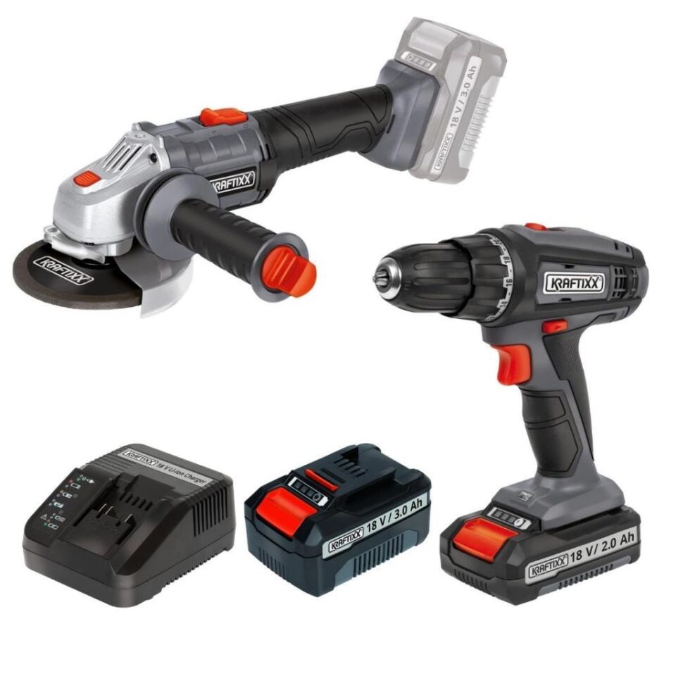 Kraftixx by Einhell Akülü Vidalama ve Taşlama Seti 2+3 Amper