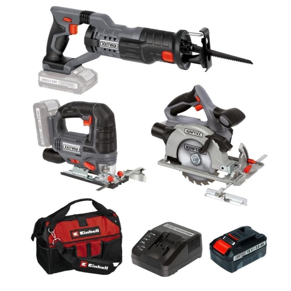 Kraftixx by Einhell Akülü Daire Testere Tilki Kuyruğu Dekupaj Set