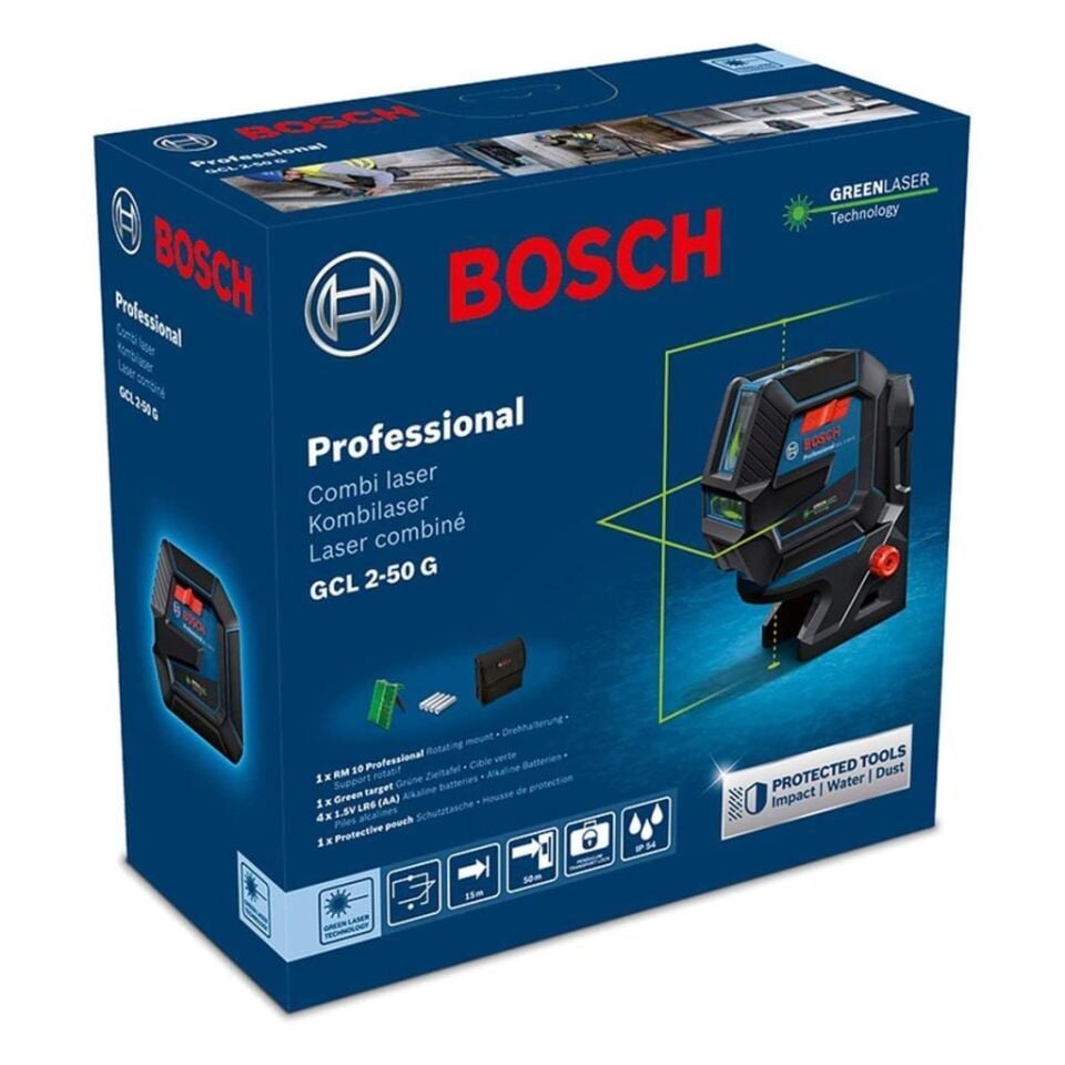 Bosch Profesyonel GCL 2-50 G + RM 10 Lazerli Hizalama 0601066M00 TEŞHİR