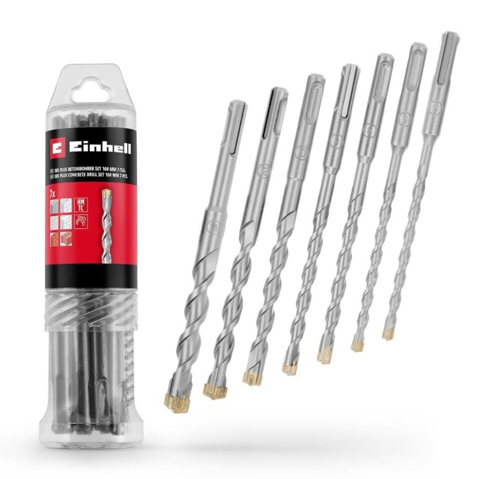 Einhell 7 Parça SDS Plus Kırıcı Matkap Ucu Seti 160 mm 49265510