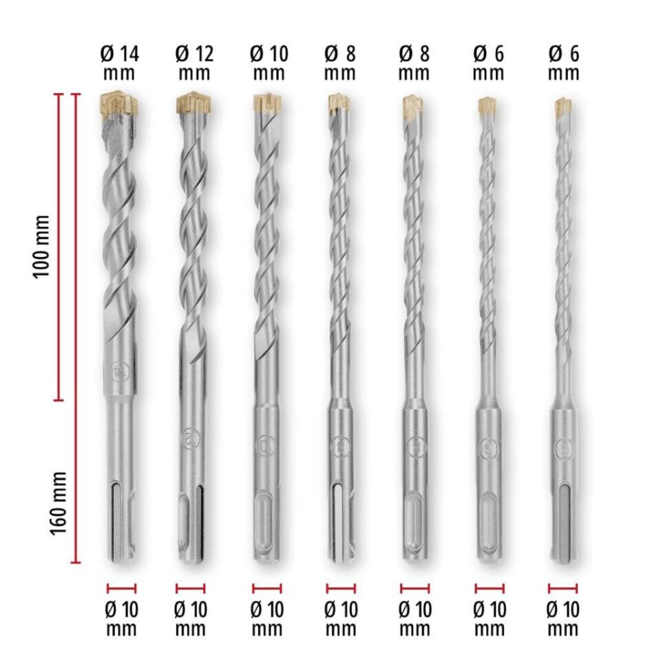 Einhell 7 Parça SDS Plus Kırıcı Matkap Ucu Seti 160 mm 49265510