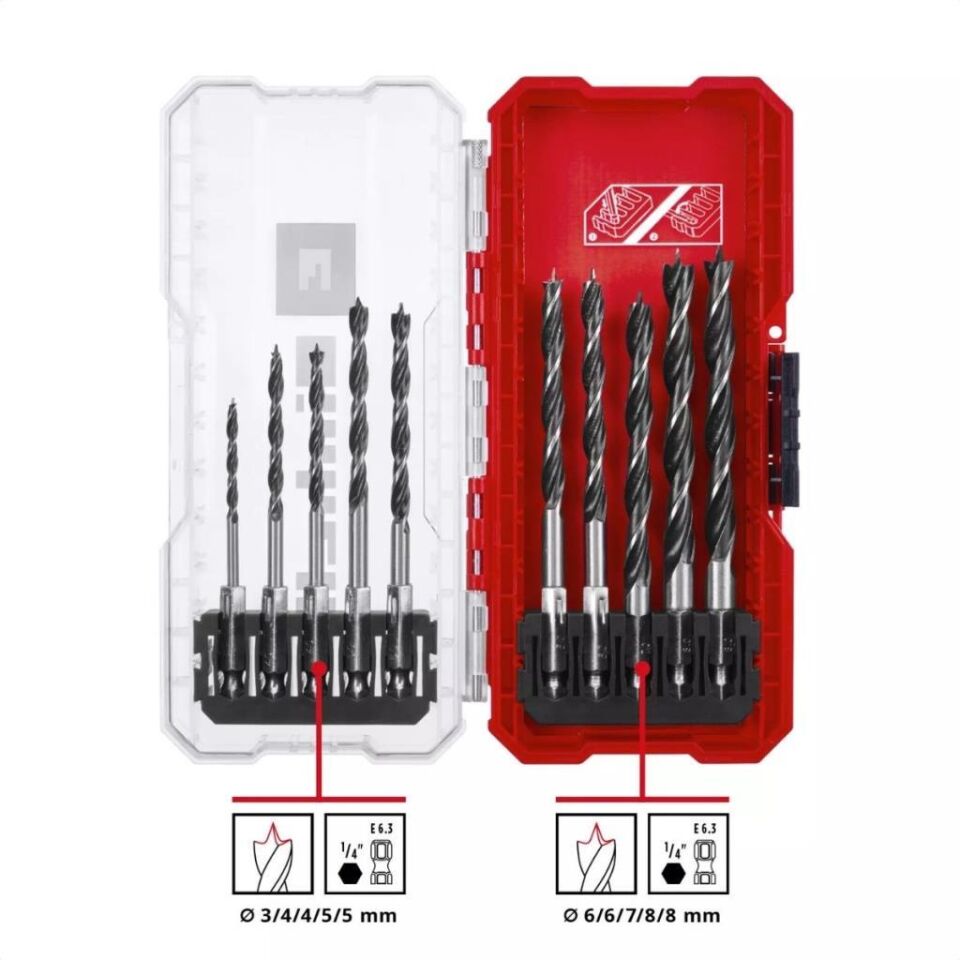 Einhell S-CASE 10 Parçalı Ahşap Matkap Ucu Seti 49108733