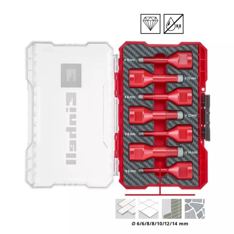 Einhell M-CASE 7 Parça Elmas Karot Matkap Ucu Seti 6-14 mm 49500400