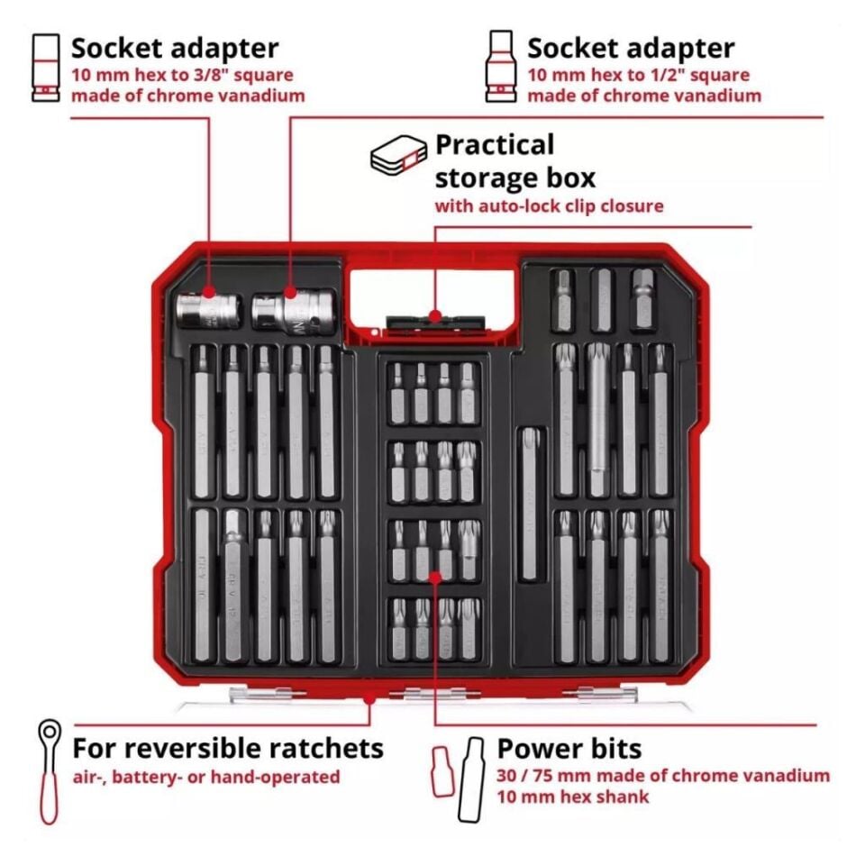 Einhell XL-CASE 40 Parça Otomotiv Uç Seti 49109032