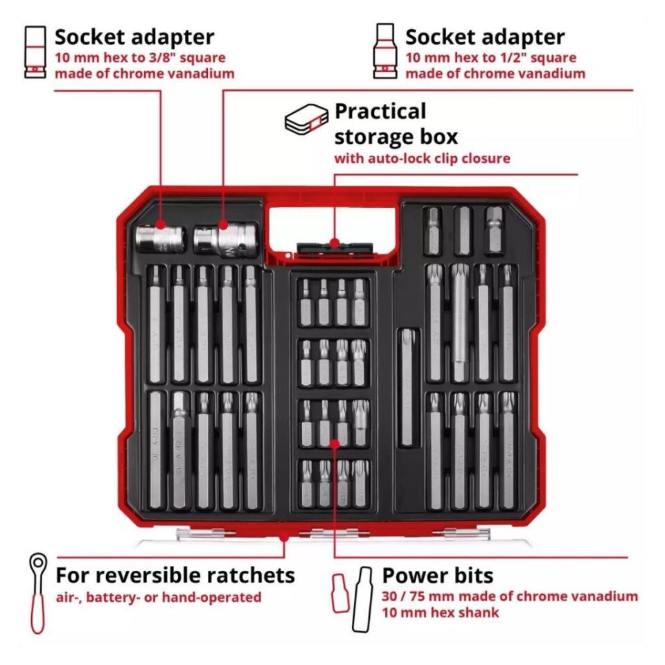 Einhell XL-CASE 40 Parça Otomotiv Uç Seti 49109032