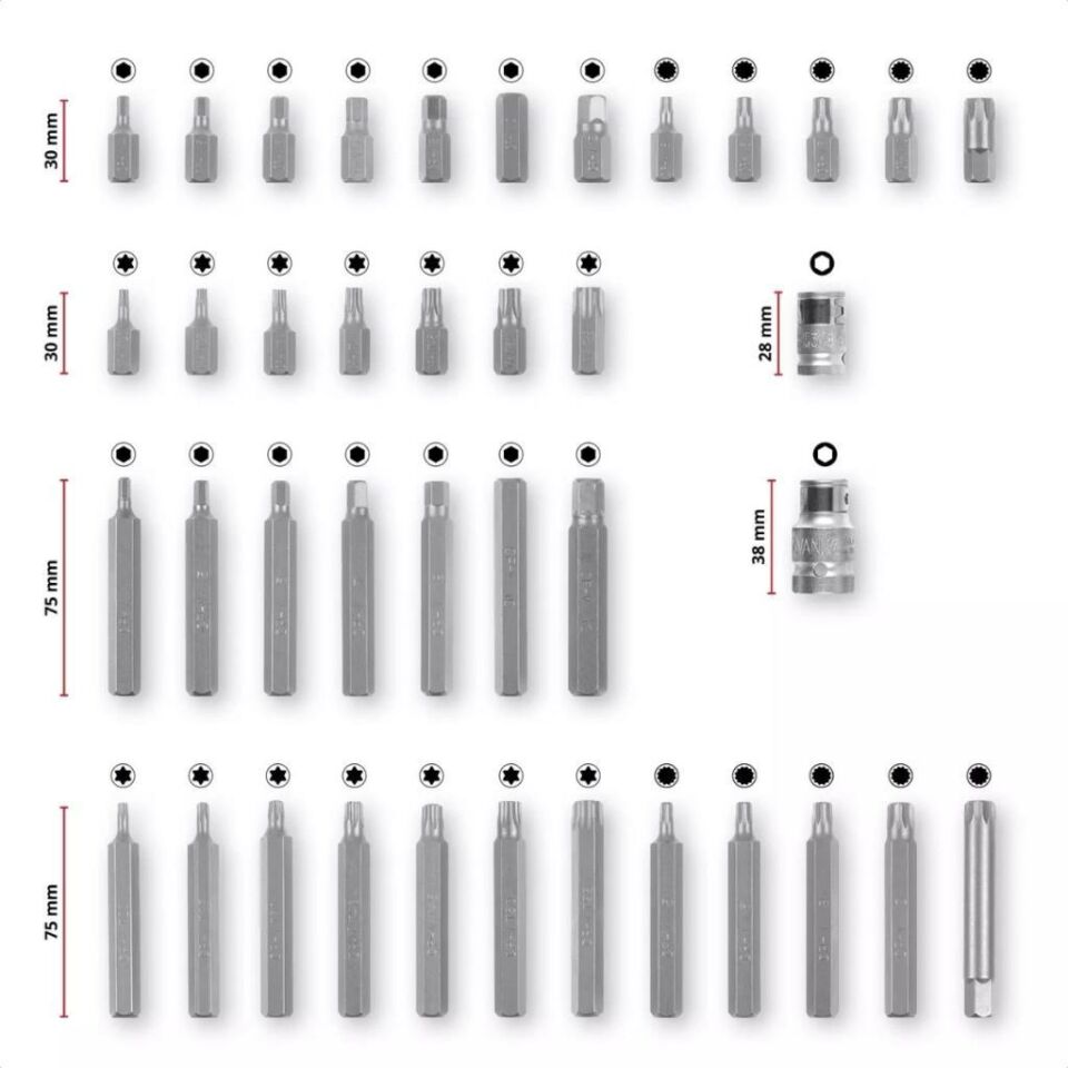 Einhell XL-CASE 40 Parça Otomotiv Uç Seti 49109032
