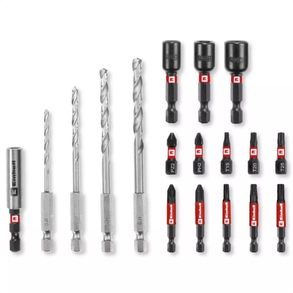 Einhell S-CASE 18 Parça Darbeye Dayanıklı Vidalama Uç Seti 49108709