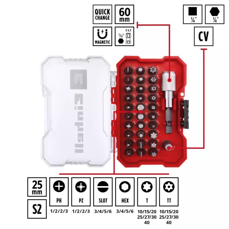 Einhell XS-CASE 32 Parça Bits Uç Seti 49118693