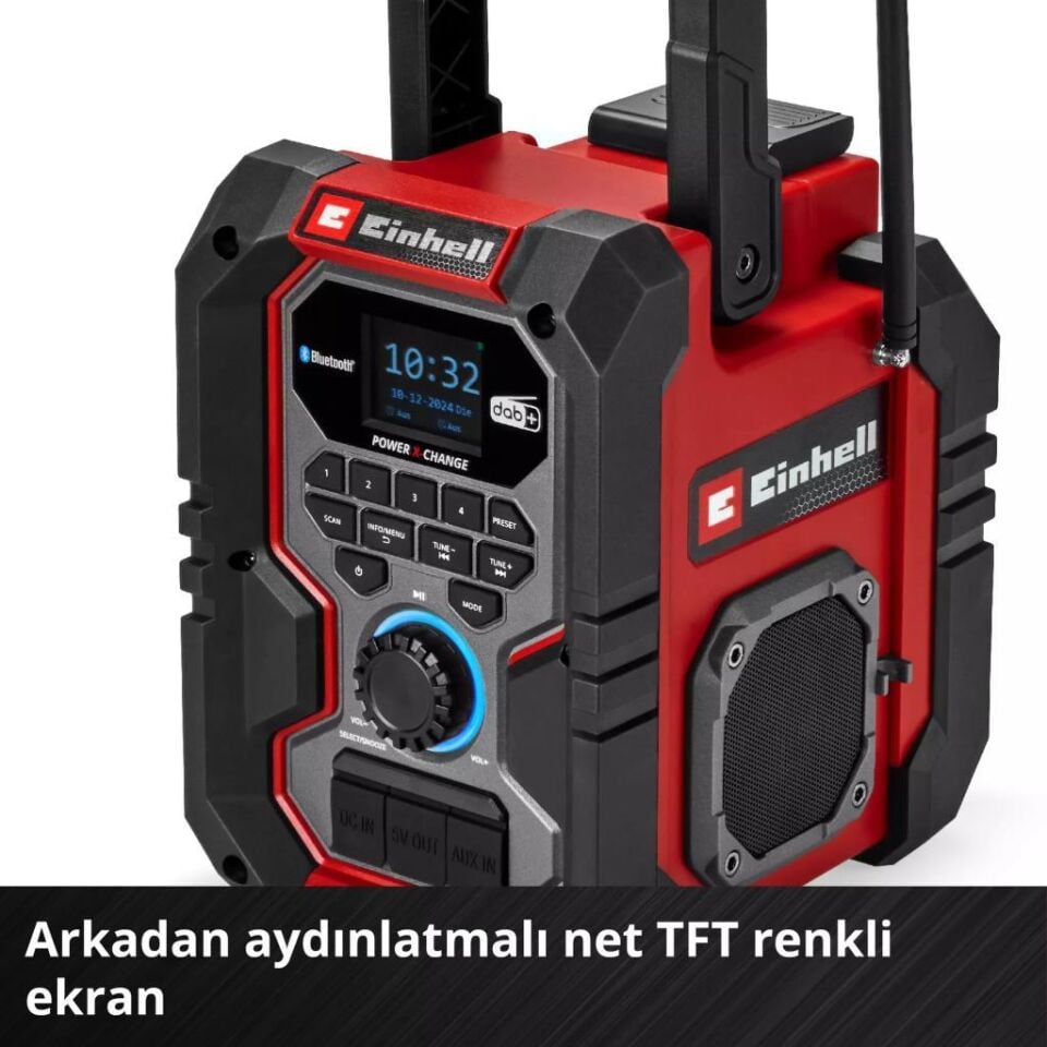 Einhell TE-CR 18 Li DAB+/FM/BT Solo Akülü Radyo 3407995