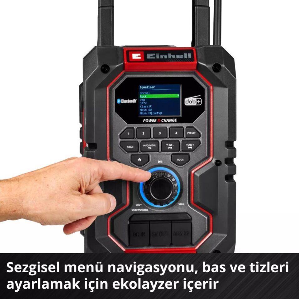 Einhell TE-CR 18 Li DAB+/FM/BT Solo Akülü Radyo 3407995