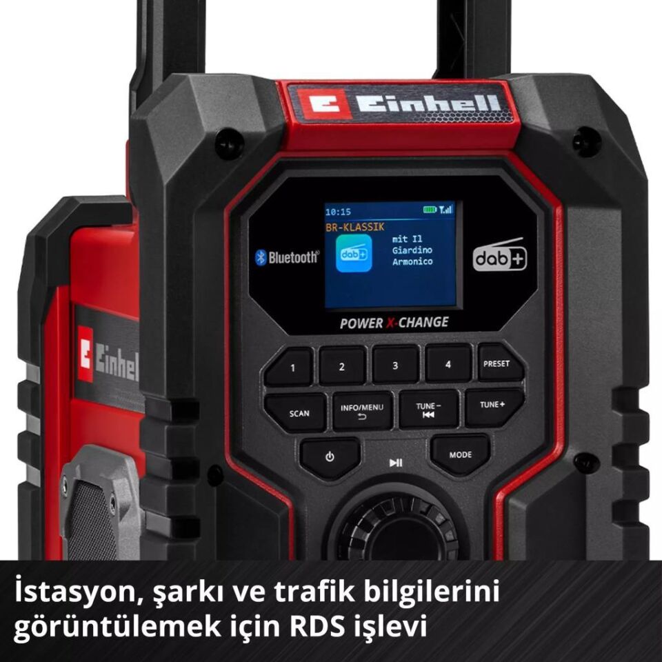Einhell TE-CR 18 Li DAB+/FM/BT Solo Akülü Radyo 3407995