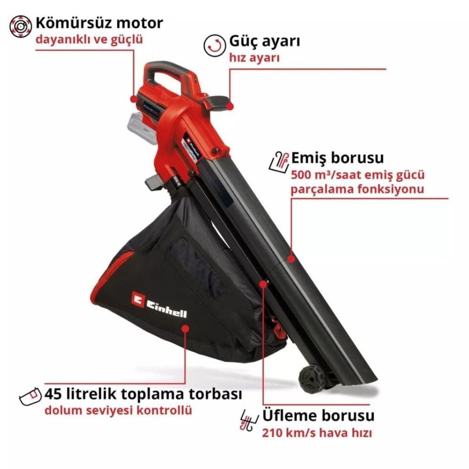 Einhell VENTURRO 18/210 Solo Akülü Yaprak Toplama ve Üfleme 3433625