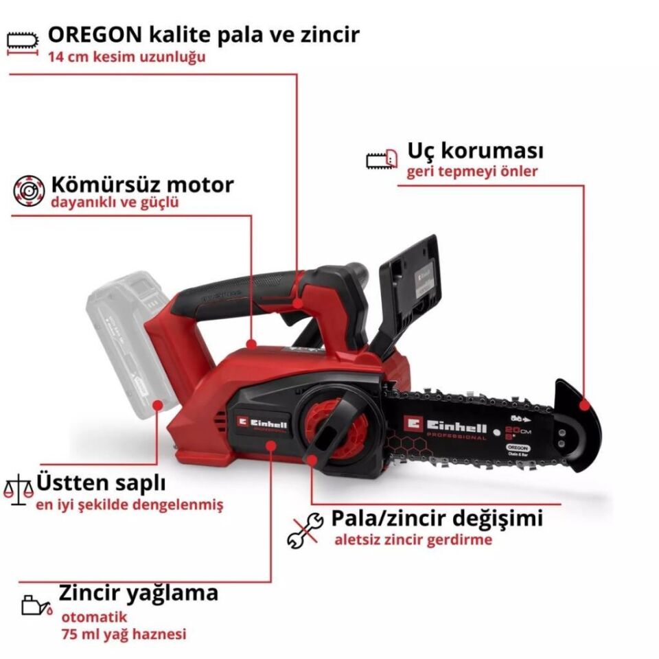 Einhell FORTEXXA 18/20 TH Solo Akülü Ağaç Kesme 4600020