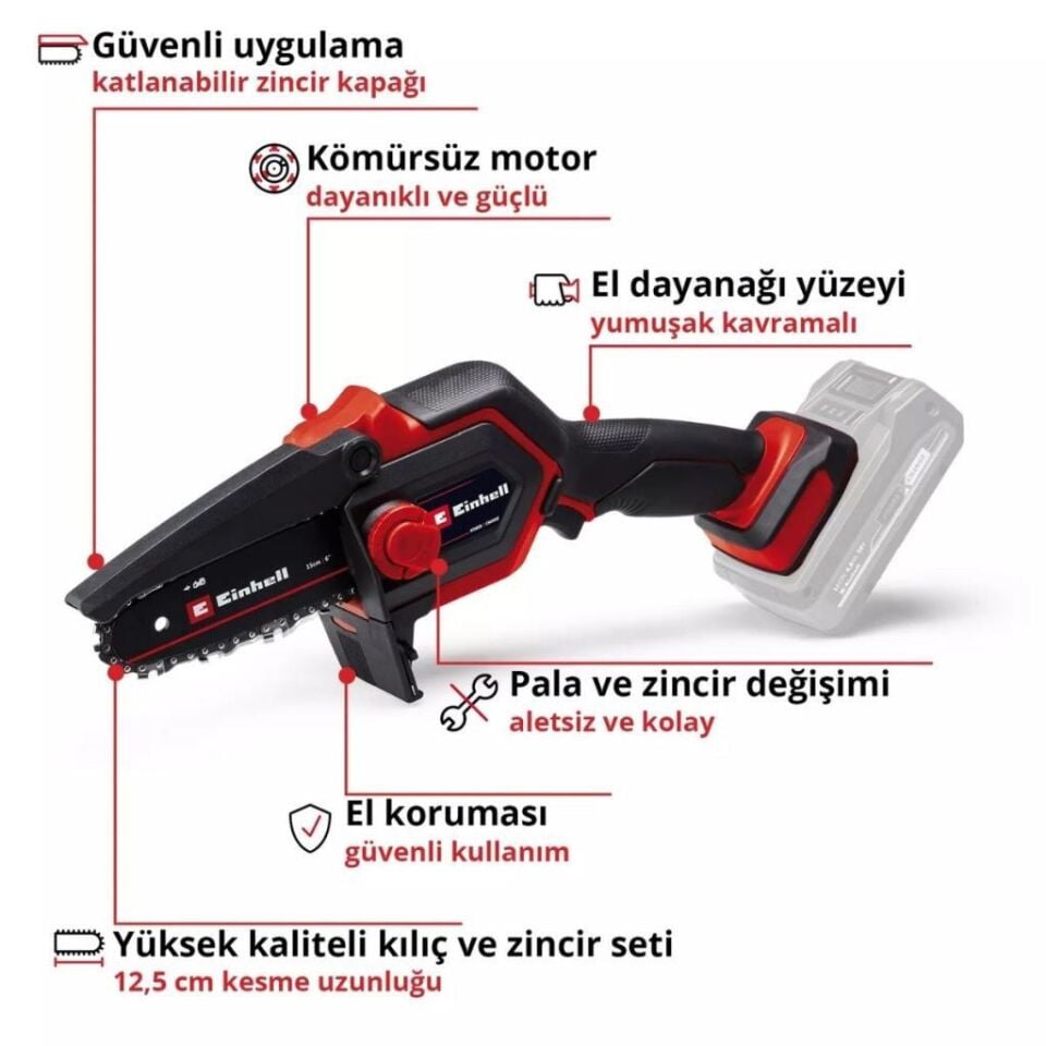 Einhell GE-PS 18/15 Li BL Solo Akülü Dal Budama Testeresi 4600040