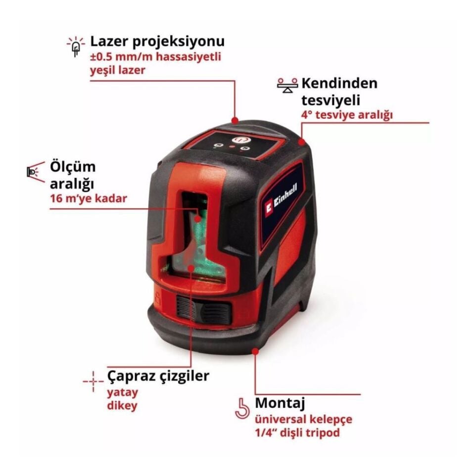 Einhell TC-LL 2 G Çapraz Çizgi Lazer 2270109