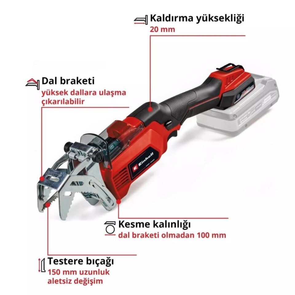 Einhell GE-GS 18/150 Li Solo Akülü Budama Testeresi 3408290