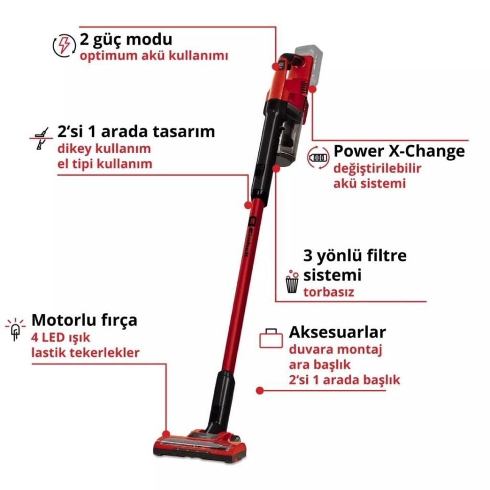 Einhell TE-SV 18 Li Solo Akülü Dikey Süpürge 2347180