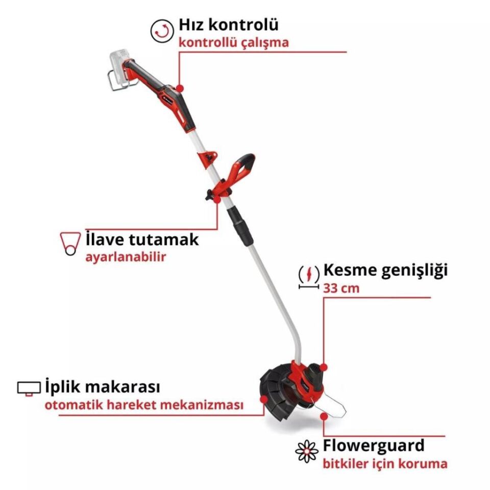 Einhell GE-CT 18/33 Li E Solo Akülü Kenar Kesme 3411270