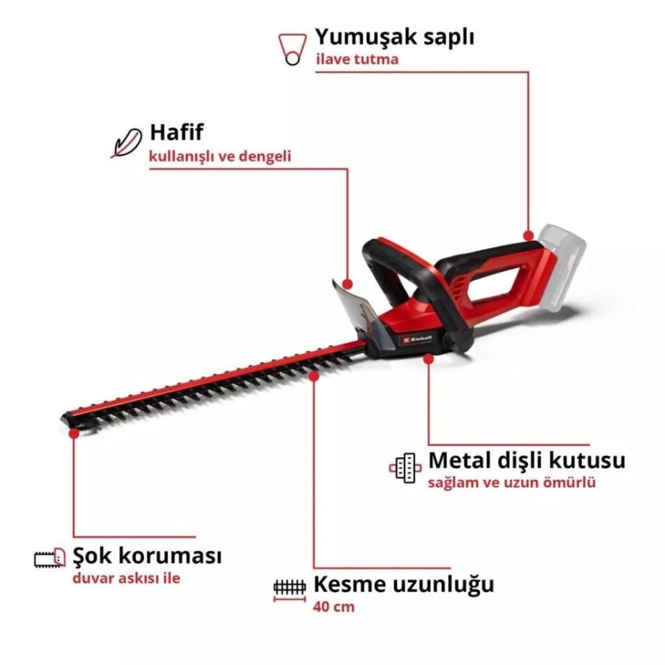 Einhell GC-CH 18/40 Li Solo Akülü Çit Budama 3410940