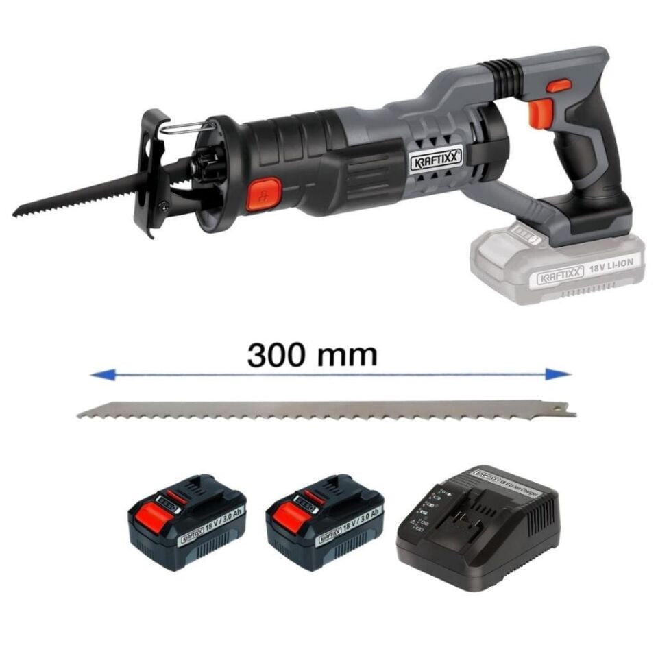 Kraftixx by Einhell KX-RS 18/1 Akülü Kılıç Testere Paslanmaz Kemik Kesme Testereli 2X3 Amper