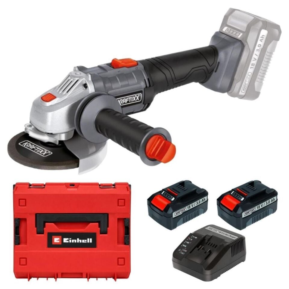Kraftixx by Einhell KX-WS 18 Li Akülü Avuç Taşlama 2X3 Amper Çantalı Set