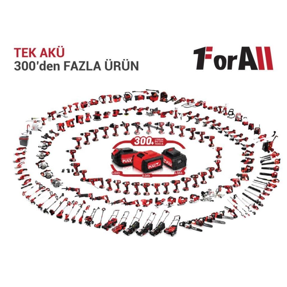 PULY Professional BLM-298 20V 125 mm Kömürsüz Akülü Devir Ayarlı Avuç Taşlama 2x4 Amper