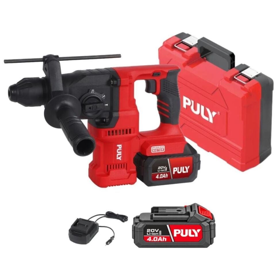 PULY Professional BLMD-323 20V 2.8J Kömürsüz Akülü Kırıcı Delici 2x4.0 Amper