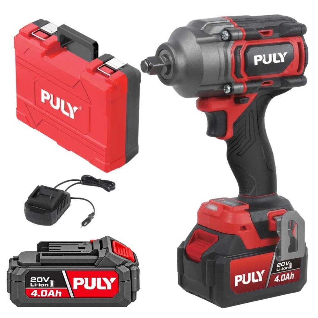 PULY Professional BLMI-360 20V Kömürsüz Akülü Somun Sıkma 600Nm 2x4 Amper