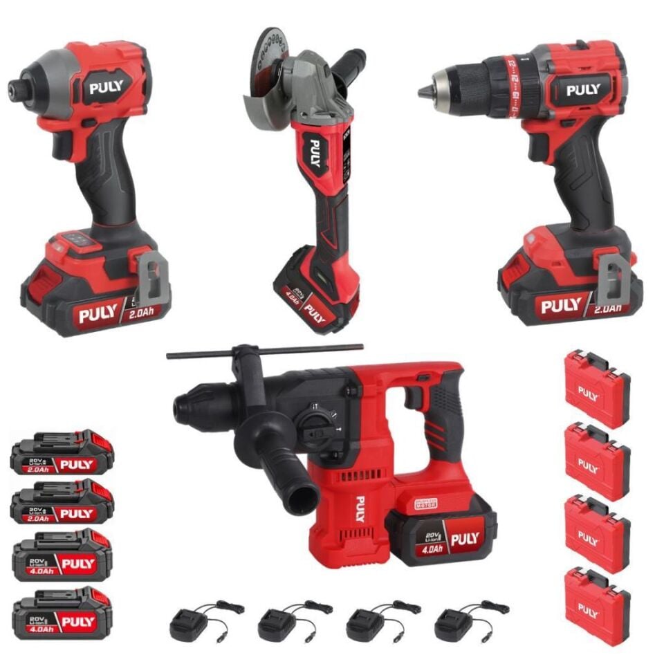 PULLY Professional Kömürsüz Akülü Usta Seti