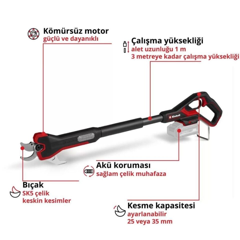 Einhell Professional Akülü Budama Makası Gp-Ls 18/35 Li BL Solo 3408360