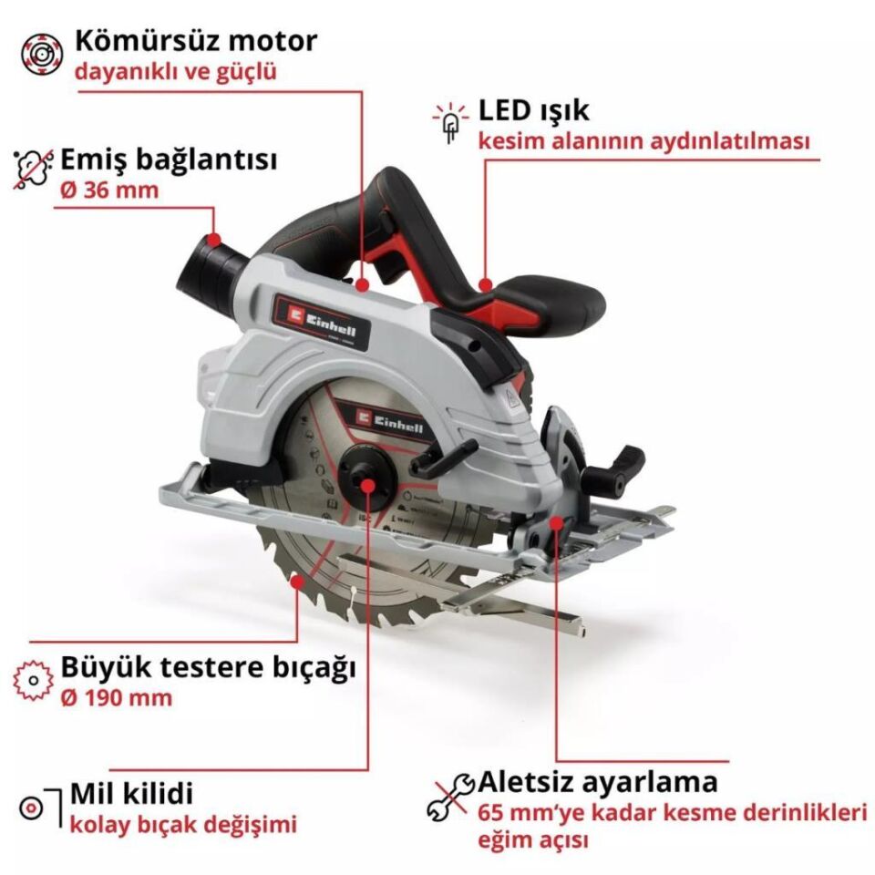 Einhell TP-CS 18/190 Lİ BL Solo Akülü Daire Testere 4331210