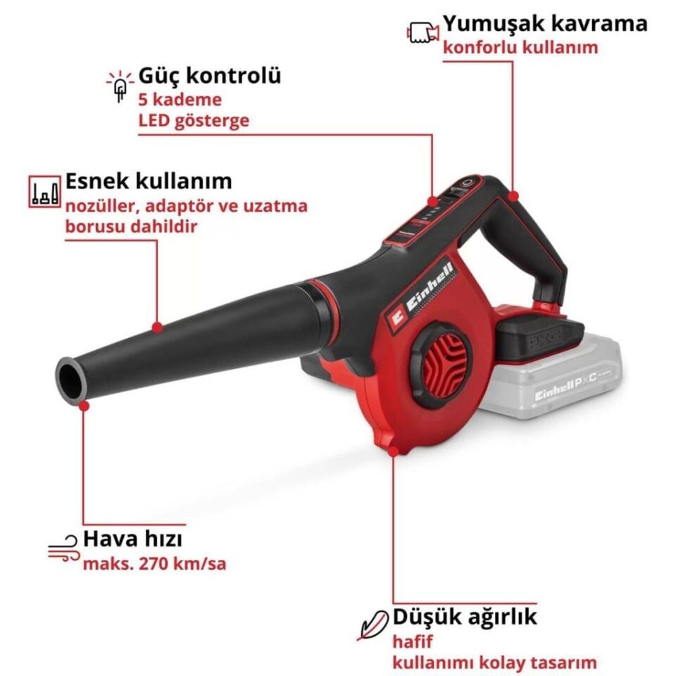 Einhell TE-CB 18/270 Li Solo Akülü Üfleme Makinesi 3408045