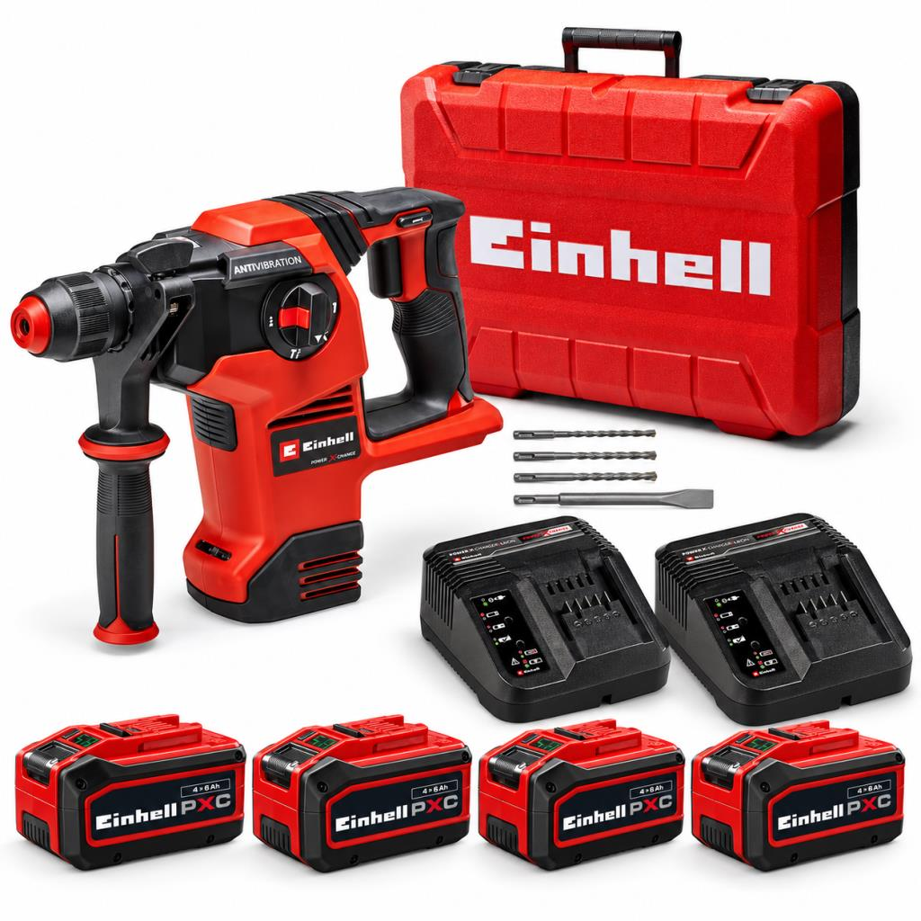 Einhell TP-HD 36/30 Li BL +4 Akülü Kırıcı Delici Seti 4513983